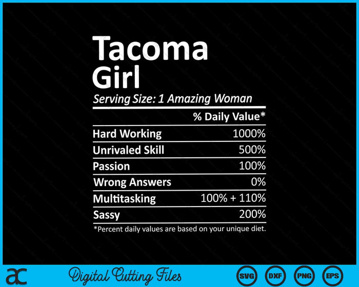 Tacoma Girl WA Washington State City Home Roots SVG PNG Archivos de corte digital Tacoma Girl WA Washington State City Home Roots SVG PNG Archivos de corte digital