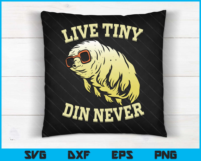 Tardigrade Live Tiny Die Never Water Bear Microbiology SVG PNG Digital Cutting Files