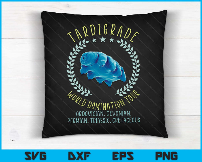 Tardigrade World Domination Tour Microbiologist Gift SVG PNG Digital Cutting Files