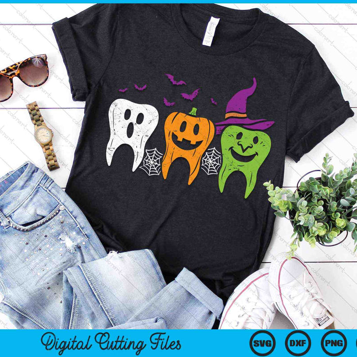 Teeth Ghost Pumpkin Witch Dental Halloween SVG PNG Digital Cutting Files Teeth Ghost Pumpkin Witch Dental Halloween SVG PNG Digital Cutting Files