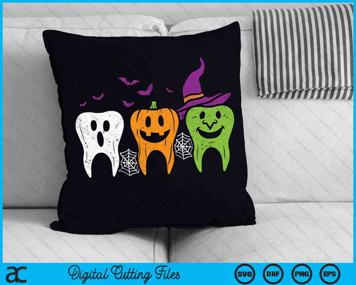 Teeth Ghost Pumpkin Witch Dental Halloween SVG PNG Digital Cutting Files Teeth Ghost Pumpkin Witch Dental Halloween SVG PNG Digital Cutting Files
