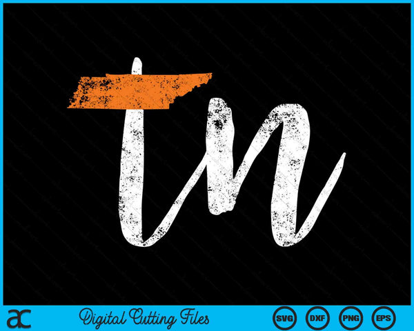 Tennessee State Flag Orange and White Home SVG PNG Digital Cutting Files