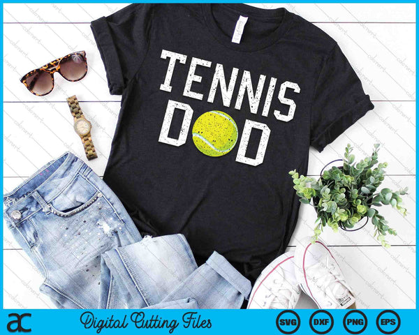 Tennis Dad Clothing Retro Vintage Tennis Dad SVG PNG Cutting Printable Files