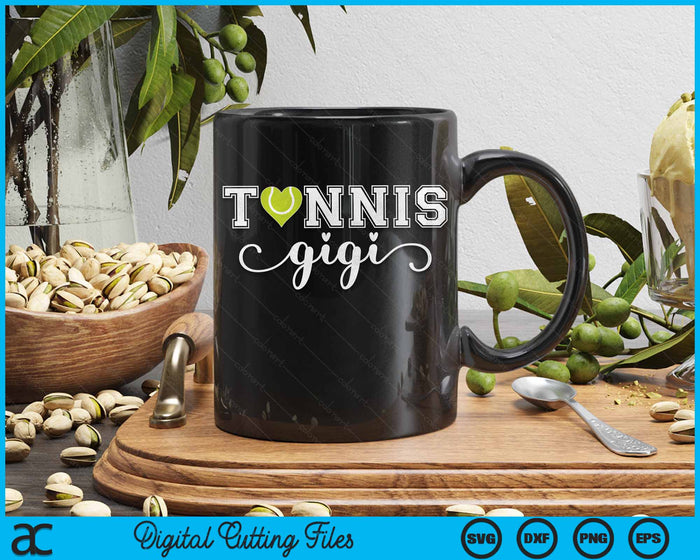 Tennis Gigi Tennis Sport Lover Birthday Mothers Day SVG PNG Digital Cutting Files