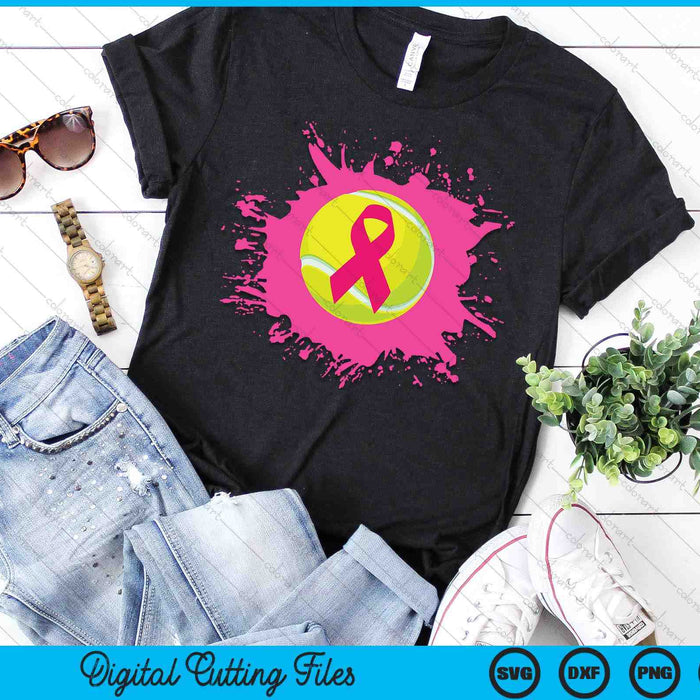 Tennis Pink Ribbon Breast Cancer Awareness SVG PNG Digital Cutting Files Tennis Pink Ribbon Breast Cancer Awareness SVG PNG Digital Cutting Files