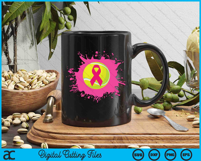 Tennis Pink Ribbon Breast Cancer Awareness SVG PNG Digital Cutting Files Tennis Pink Ribbon Breast Cancer Awareness SVG PNG Digital Cutting Files