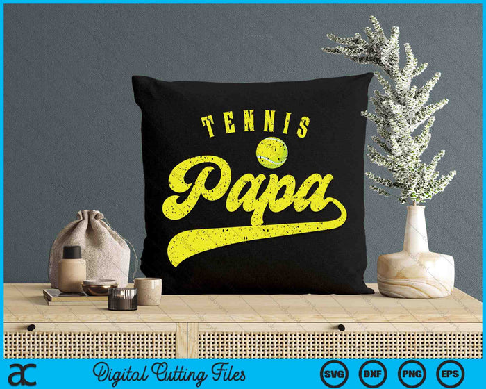 Tennis Papa SVG PNG Digital Cutting File Tennis Papa SVG PNG Digital Cutting File