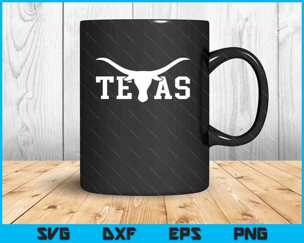 Texas TX USA Bull America SVG PNG Archivos de corte digital