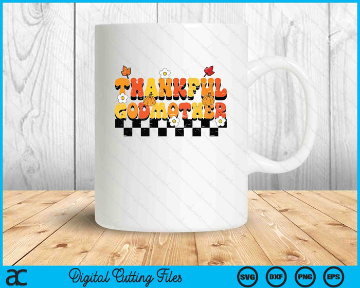 Thankful Godmother Retro Groovy Thanksgiving Fall SVG PNG Digital Printable Files Thankful Godmother Retro Groovy Thanksgiving Fall SVG PNG Digital Printable Files