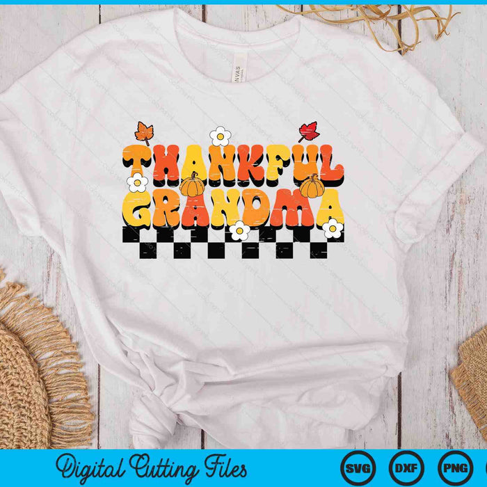 Thankful Grandma Retro Groovy Thanksgiving Fall SVG PNG Digital Printable Files Thankful Grandma Retro Groovy Thanksgiving Fall SVG PNG Digital Printable Files