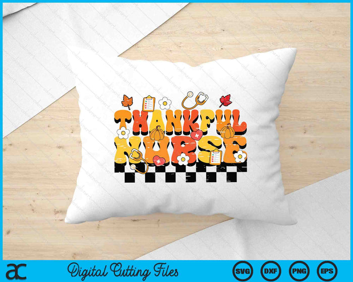 Thankful Nurse Retro Groovy Thanksgiving Fall SVG PNG Digital Printable Files Thankful Nurse Retro Groovy Thanksgiving Fall SVG PNG Digital Printable Files