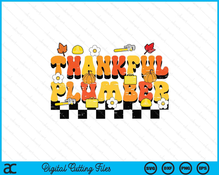 Thankful Plumber Retro Groovy Thanksgiving Fall SVG PNG Digital Printable Files Thankful Plumber Retro Groovy Thanksgiving Fall SVG PNG Digital Printable Files