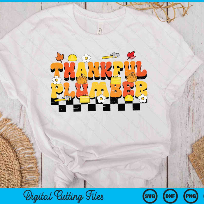 Thankful Plumber Retro Groovy Thanksgiving Fall SVG PNG Digital Printable Files Thankful Plumber Retro Groovy Thanksgiving Fall SVG PNG Digital Printable Files