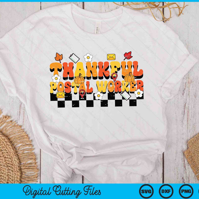 Thankful Postal Worker Retro Groovy Thanksgiving Fall SVG PNG Digital Printable Files Thankful Postal Worker Retro Groovy Thanksgiving Fall SVG PNG Digital Printable Files