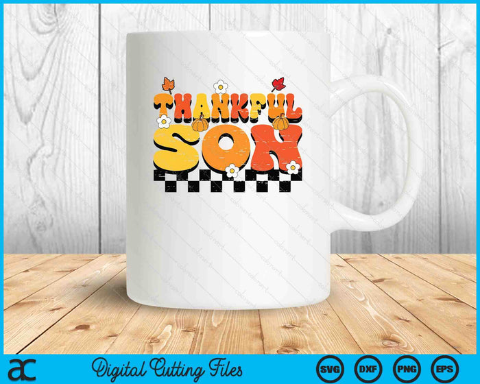 Thankful Son Retro Groovy Thanksgiving Fall SVG PNG Digital Printable Files Thankful Son Retro Groovy Thanksgiving Fall SVG PNG Digital Printable Files