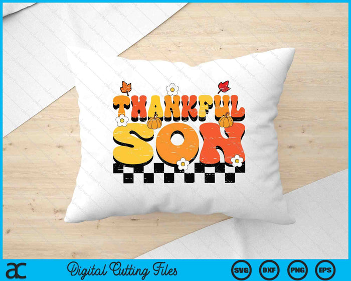 Thankful Son Retro Groovy Thanksgiving Fall SVG PNG Digital Printable Files Thankful Son Retro Groovy Thanksgiving Fall SVG PNG Digital Printable Files