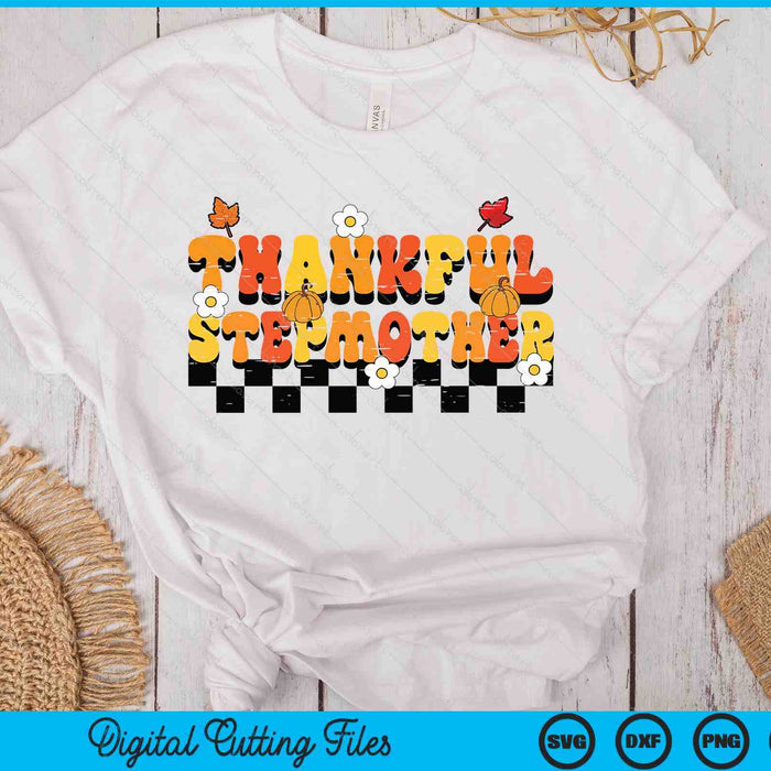 Thankful Stepmother Retro Groovy Thanksgiving Fall SVG PNG Digital Printable Files Thankful Stepmother Retro Groovy Thanksgiving Fall SVG PNG Digital Printable Files