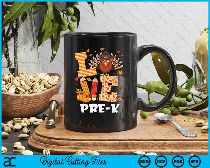 Thanksgiving Love Pre-K Teacher Turkey Autumn Fall SVG PNG Digital Printable Files Thanksgiving Love Pre-K Teacher Turkey Autumn Fall SVG PNG Digital Printable Files