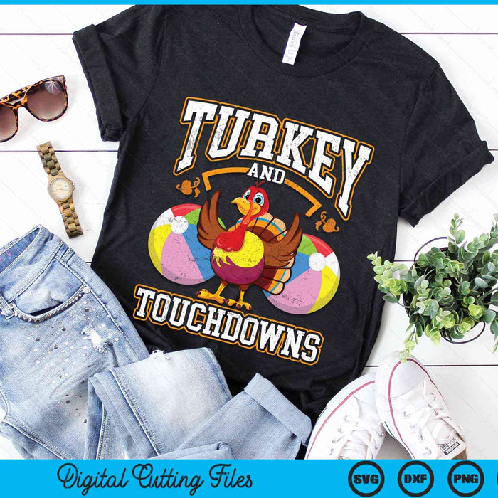 Thanksgiving Turkey And Touchdowns Beach Ball SVG PNG Digital Cutting Files Thanksgiving Turkey And Touchdowns Beach Ball SVG PNG Digital Cutting Files