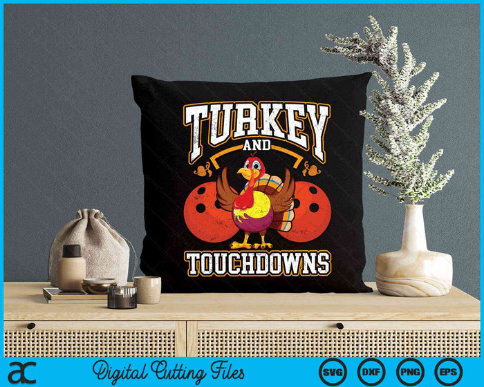 Thanksgiving Turkey And Touchdowns Bowling SVG PNG Digital Cutting Files Thanksgiving Turkey And Touchdowns Bowling SVG PNG Digital Cutting Files