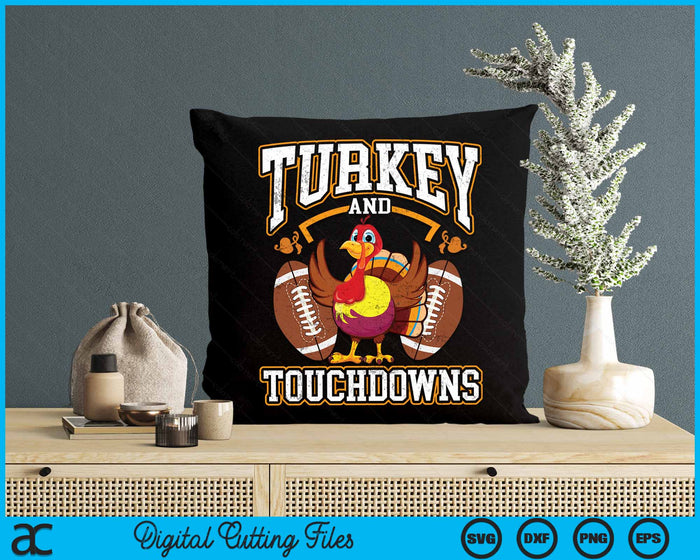Thanksgiving Turkey And Touchdowns Football SVG PNG Digital Cutting File Thanksgiving Turkey And Touchdowns Football SVG PNG Digital Cutting File