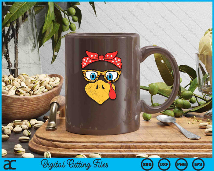 Thanksgiving Turkey Face Eyeglasses SVG PNG Digital Printable Files Thanksgiving Turkey Face Eyeglasses SVG PNG Digital Printable Files