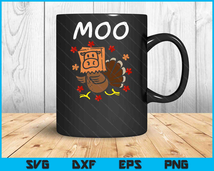 Thanksgiving Turkey Moo Cow Head Funny Fall SVG PNG Digital Printable Files Thanksgiving Turkey Moo Cow Head Funny Fall SVG PNG Digital Printable Files