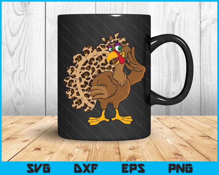 Thanksgiving Turkije vrouwen meisje Leopard Print herfst herfst SVG PNG digitale snijden bestanden Thanksgiving Turkije vrouwen meisje Leopard Print herfst herfst SVG PNG digitale snijden bestanden