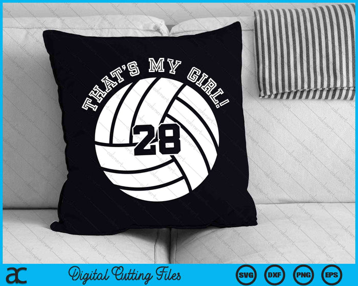 That's My Girl 28 Volleyball Player SVG PNG Digital Cutting Files That's My Girl 28 Volleyball Player SVG PNG Digital Cutting Files