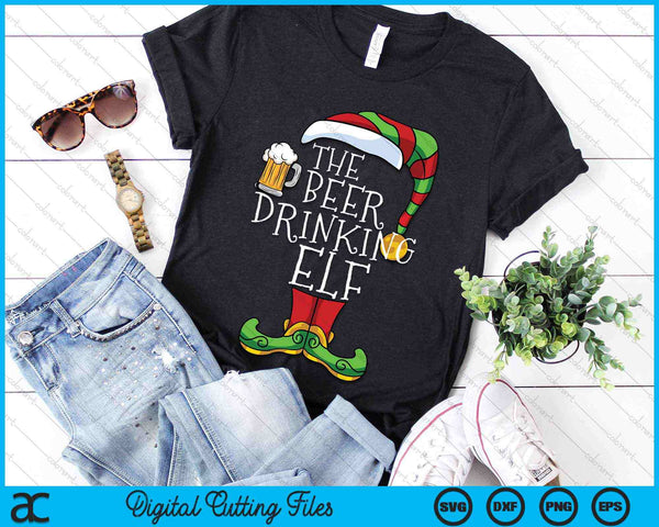 The Beer Drinking Elf Family Matching Christmas SVG PNG Digital Cutting Files