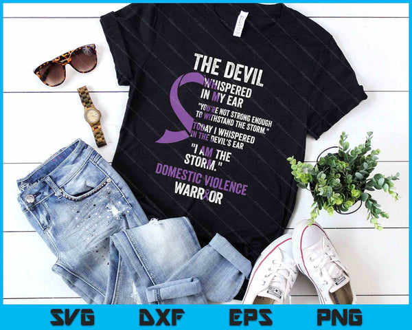 The Devil Domestic Violence Awareness Support Ribbon SVG PNG Digital Printable Files