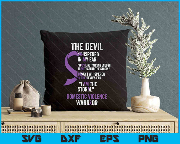 The Devil Domestic Violence Awareness Support Ribbon SVG PNG Digital Printable Files