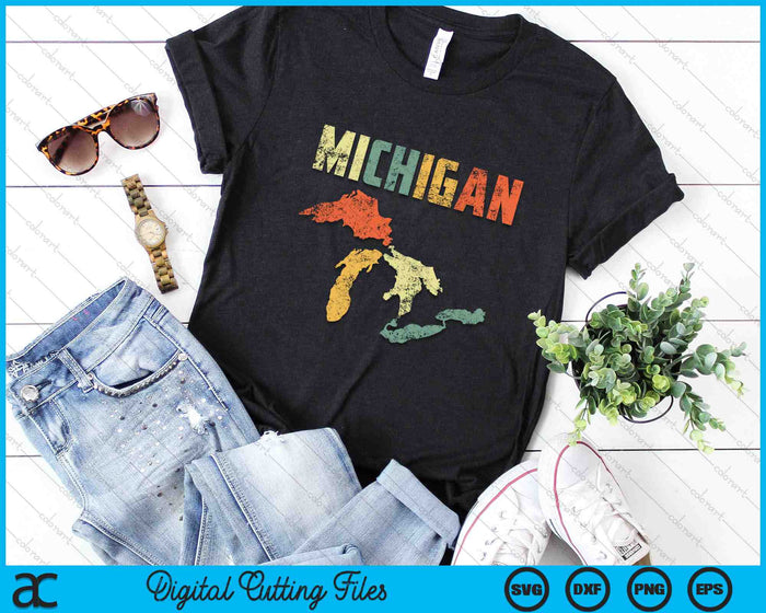The Great Lakes Retro Michigan MI SVG PNG Digital Printable Files The Great Lakes Retro Michigan MI SVG PNG Digital Printable Files