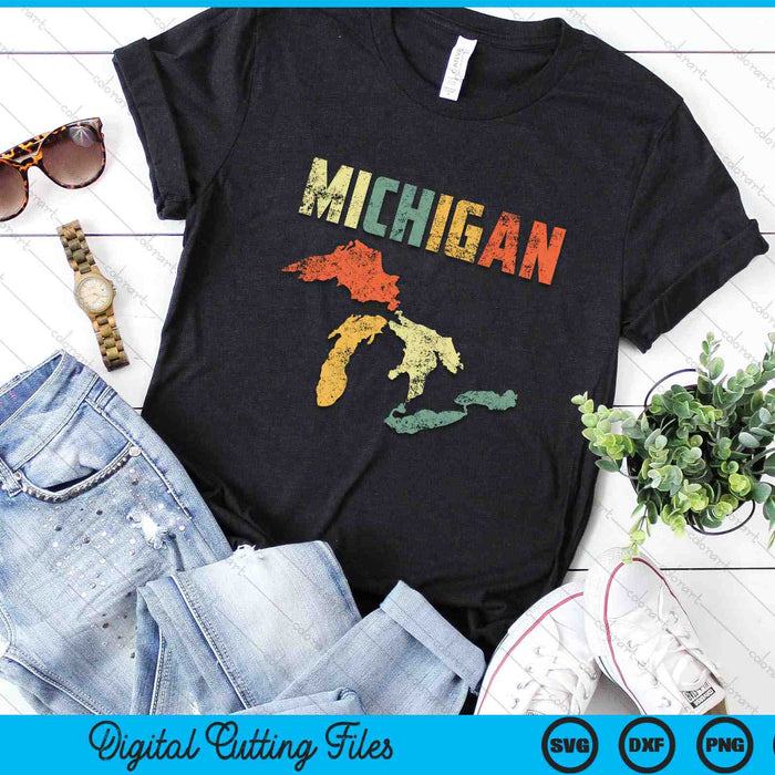 The Great Lakes Retro Michigan MI SVG PNG Digital Printable Files The Great Lakes Retro Michigan MI SVG PNG Digital Printable Files