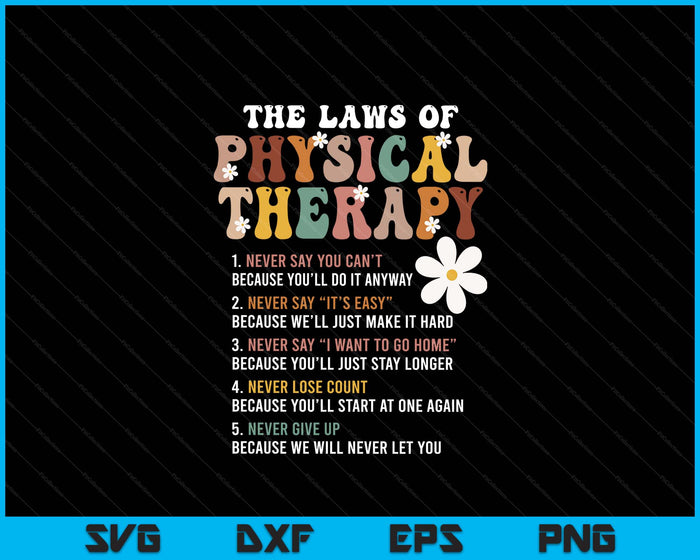 The Laws Of Physical Therapy Physical Therapist SVG PNG Digital Printable Files The Laws Of Physical Therapy Physical Therapist SVG PNG Digital Printable Files