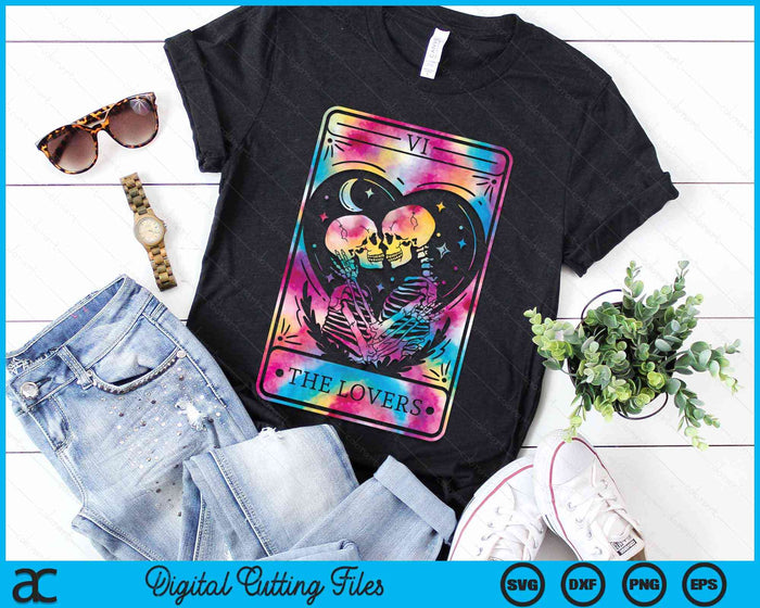 The Lovers Tarot Card Goth Tie Dye Kissing Lesbian Skeletons SVG PNG Digital Cutting Files The Lovers Tarot Card Goth Tie Dye Kissing Lesbian Skeletons SVG PNG Digital Cutting Files