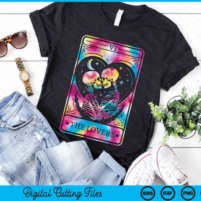 The Lovers Tarot Card Goth Tie Dye Kissing Lesbian Skeletons SVG PNG Digital Cutting Files The Lovers Tarot Card Goth Tie Dye Kissing Lesbian Skeletons SVG PNG Digital Cutting Files