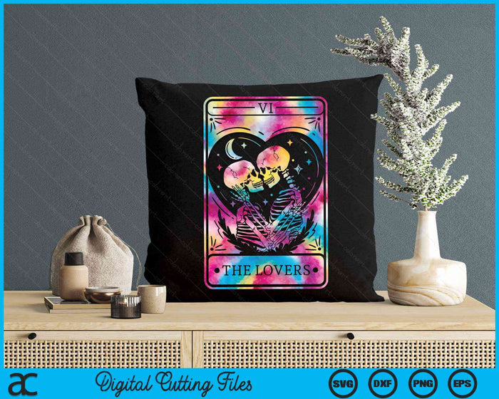 The Lovers Tarot Card Goth Tie Dye Kissing Lesbian Skeletons SVG PNG Digital Cutting Files The Lovers Tarot Card Goth Tie Dye Kissing Lesbian Skeletons SVG PNG Digital Cutting Files