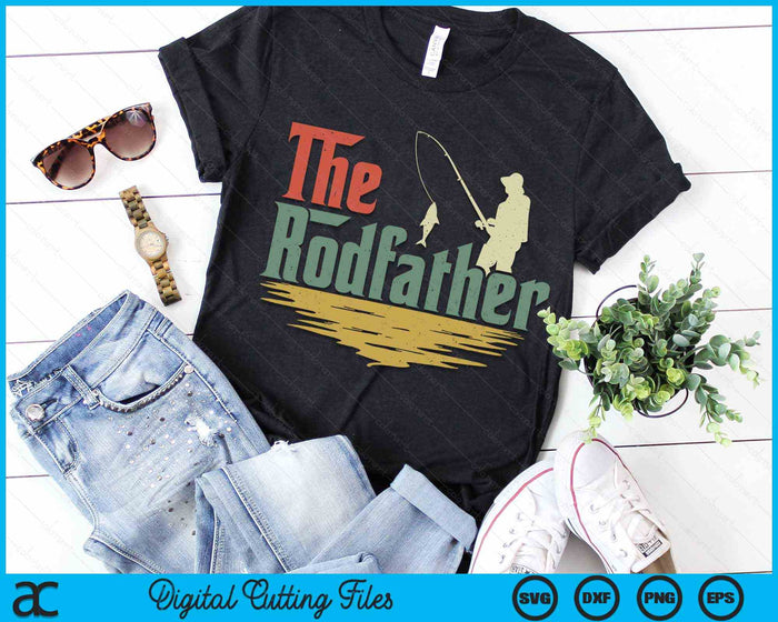 The Rodfather Funny Fishing Fathers Day Vintage SVG PNG Printable Cutting Files The Rodfather Funny Fishing Fathers Day Vintage SVG PNG Printable Cutting Files