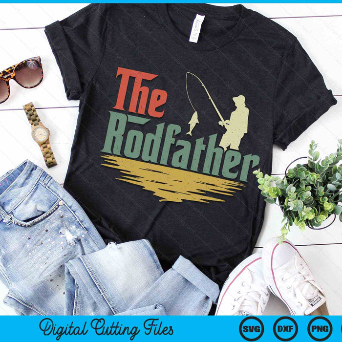 The Rodfather Funny Fishing Fathers Day Vintage SVG PNG Printable Cutting Files The Rodfather Funny Fishing Fathers Day Vintage SVG PNG Printable Cutting Files