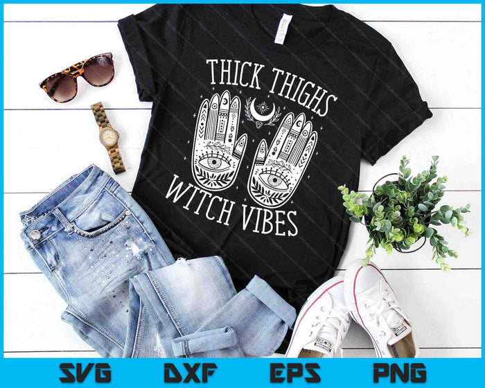 Thick Thighs Witch Vibes Halloween SVG PNG Digital Cutting Files Thick Thighs Witch Vibes Halloween SVG PNG Digital Cutting Files