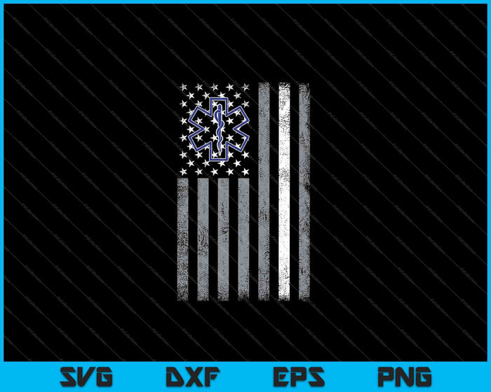 Thin White Line EMS EMT Paramedic American Flag Print SVG PNG Cutting Printable Files Thin White Line EMS EMT Paramedic American Flag Print SVG PNG Cutting Printable Files
