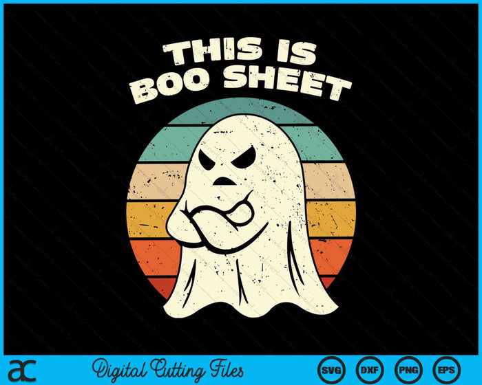 Esto es Boo Sheet Ghost Retro Halloween Traje SVG PNG Archivos de corte digital Esto es Boo Sheet Ghost Retro Halloween Traje SVG PNG Archivos de corte digital