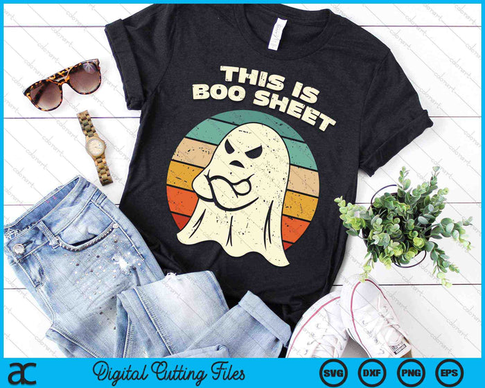 Esto es Boo Sheet Ghost Retro Halloween Traje SVG PNG Archivos de corte digital Esto es Boo Sheet Ghost Retro Halloween Traje SVG PNG Archivos de corte digital