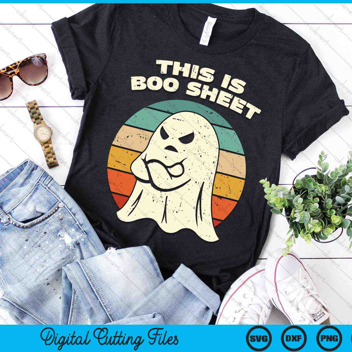 Esto es Boo Sheet Ghost Retro Halloween Traje SVG PNG Archivos de corte digital Esto es Boo Sheet Ghost Retro Halloween Traje SVG PNG Archivos de corte digital