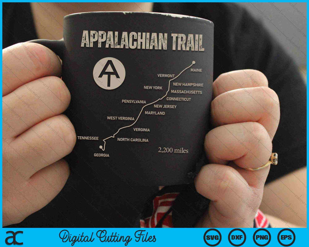 Appalachian Trail Hiking SVG PNG Digital Cutting Files – Creativeusarts