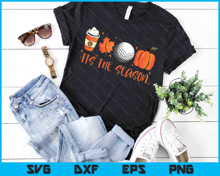 Tis The Season Pumpkin Leaf Latte Fall Golf ball SVG PNG Archivos de corte digitales Tis The Season Pumpkin Leaf Latte Fall Golf ball SVG PNG Archivos de corte digitales