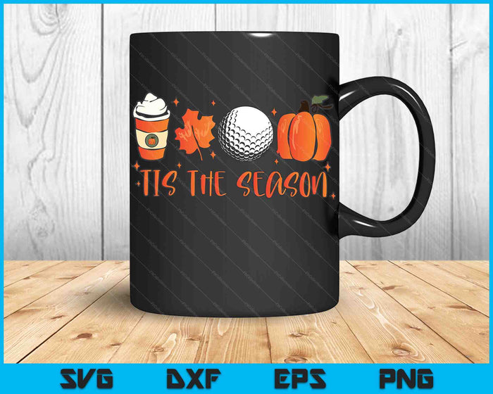 Tis The Season Pumpkin Leaf Latte Fall Golf ball SVG PNG Archivos de corte digitales Tis The Season Pumpkin Leaf Latte Fall Golf ball SVG PNG Archivos de corte digitales