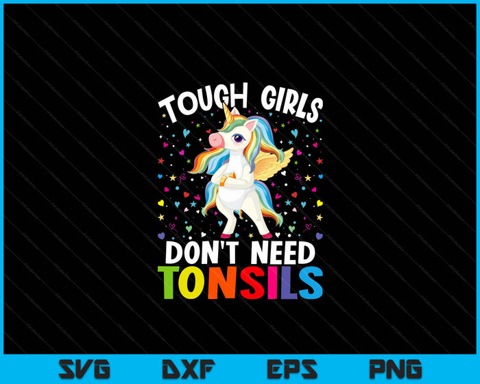 Tonsil Surgery Recovery Gift Girls Unicorn Tonsil Removal SVG PNG Digital Printable Files