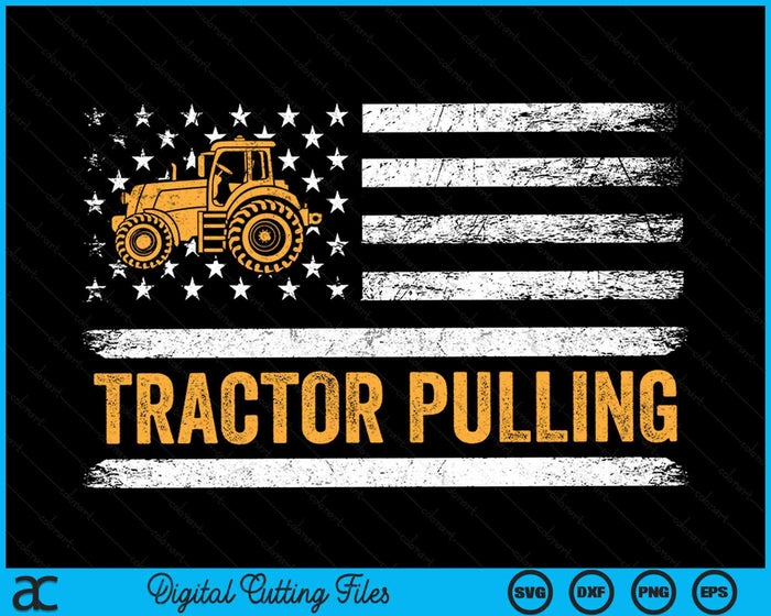 Tractor trekt Amerikaanse vlag 4 juli SVG PNG snijden afdrukbare bestanden Tractor trekt Amerikaanse vlag 4 juli SVG PNG snijden afdrukbare bestanden